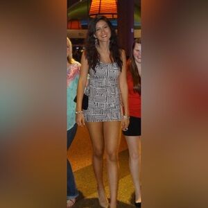 Material Girl Geometric Bodycon Mini Dress